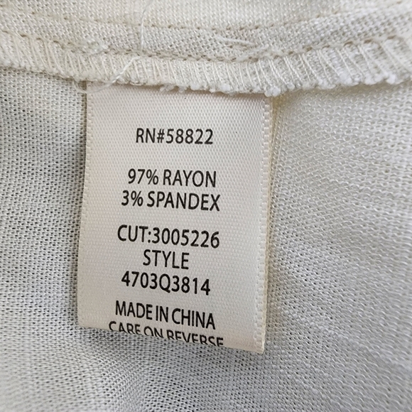 NWT Max Studio London Cream Boho Top Size XS - Picture 10 of 11